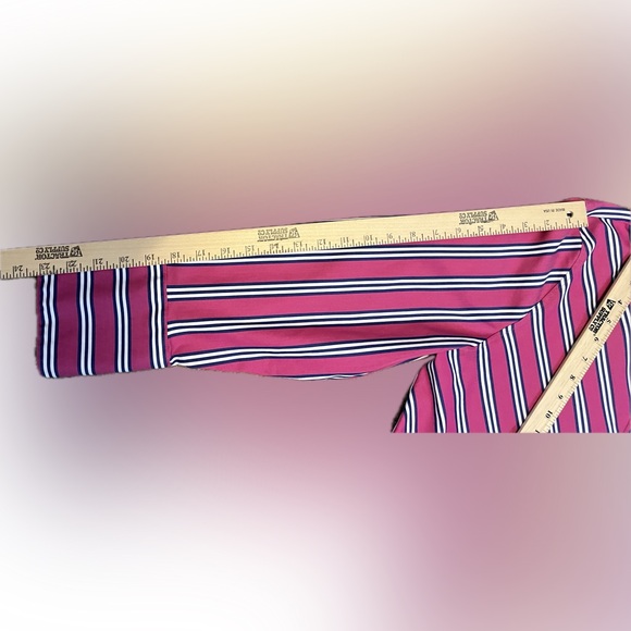 Chico’s No- Iron Pink Striped Button-Up Shirt size L - Picture 7 of 15